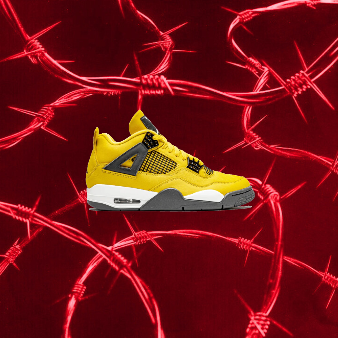 AIR JORDANS 4s Yellow Thunders