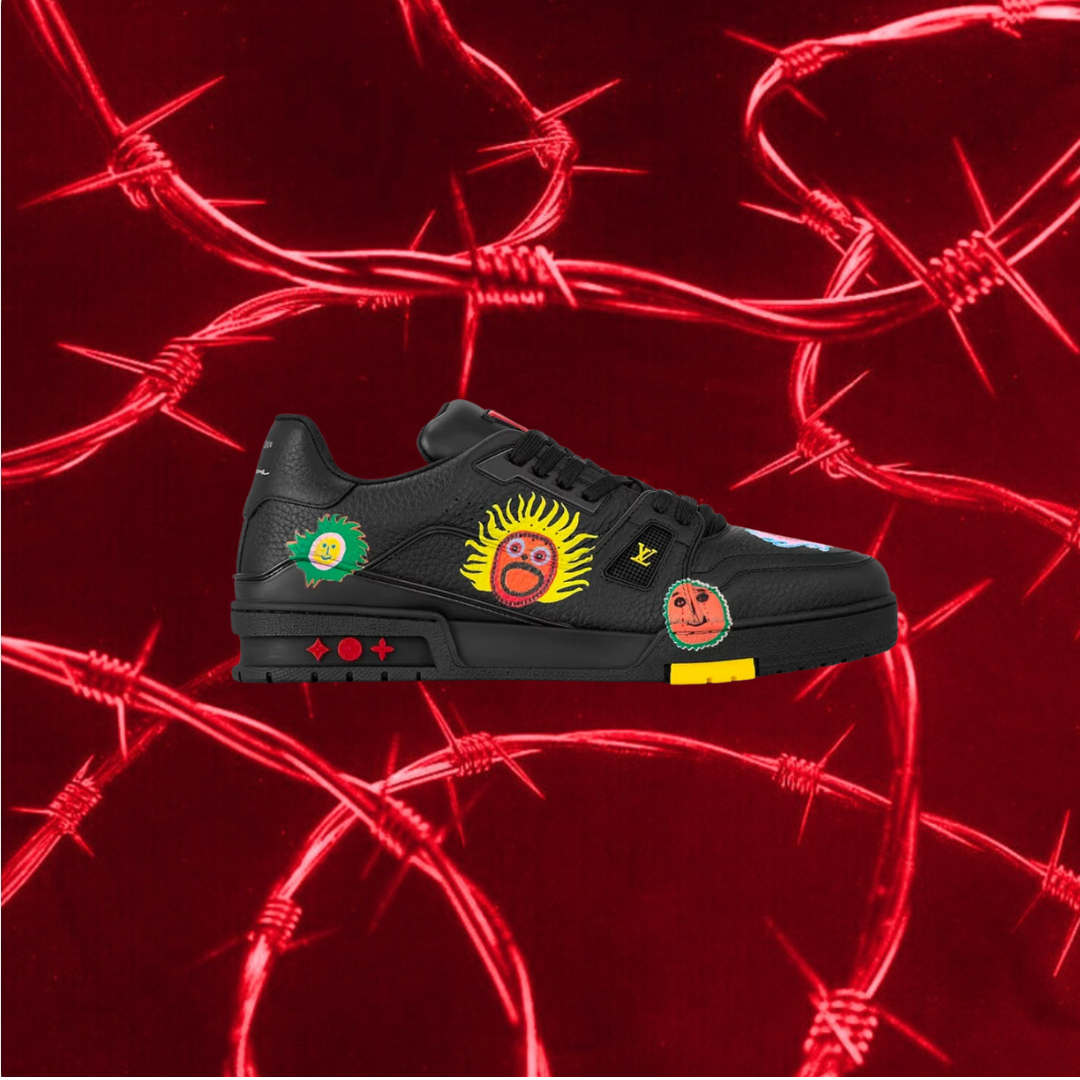 Louis Vuitton x Yayoi Kusama Trainer 'Black Print' Sneakers